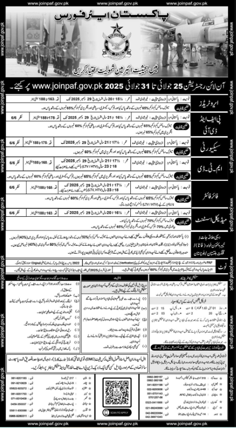 Join Pakistan Air Force PAF Karachi Apply Jobs 2025
